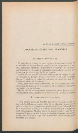 Organización Sindical Femenina