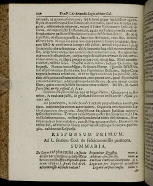 Responsum Primum [...]