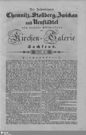 Erdmannsdorf, Dittmannsdorf, Lugau : 5. Lieferung