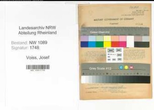 Entnazifizierung Josef Voiss , geb. 18.07.1898 (Hauptbrandmeister)