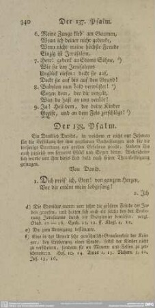 Der 138. Psalm