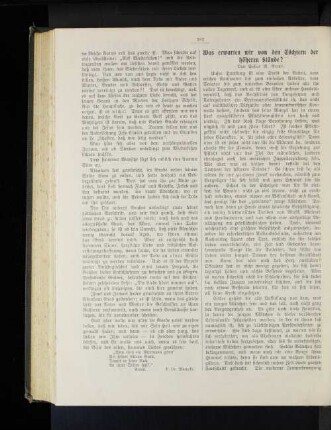 Was erwarten wir von den Töchtern der höheren Stände?