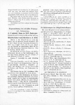 Tagesordnung der nächsten Sitzungen