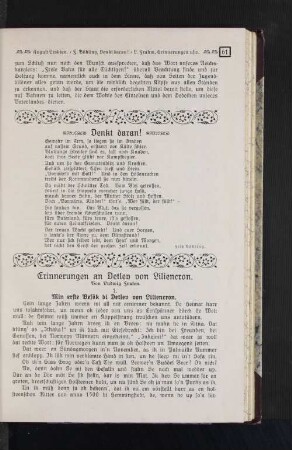 Gedicht: Denkt daran!