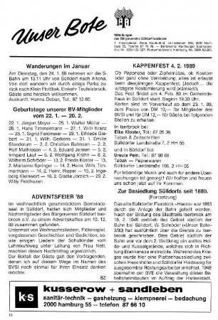 Zur Besiedlung Sülldorfs seit 1880. : (Fortsetzung)