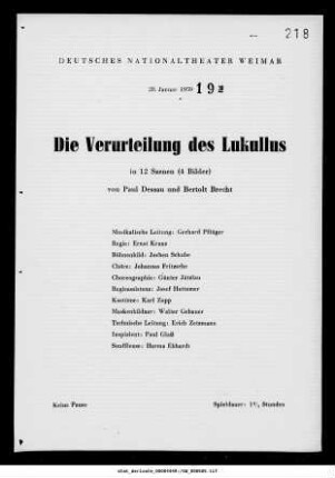 Die Verurteilung des Lukullus