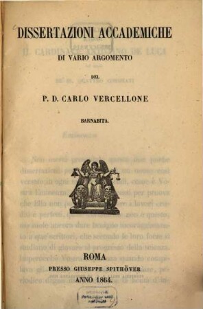 Dissertazioni accademiche di vario argomento