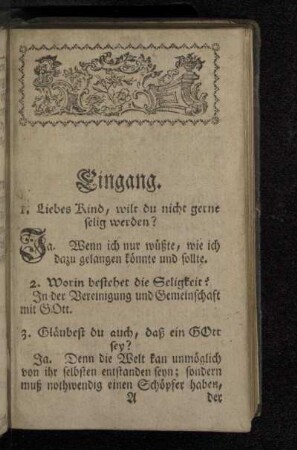 Eingang.