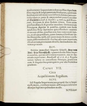 Caput VII. Circa Acquisitionem Regalium.