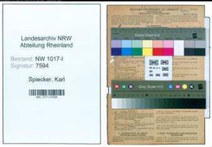 Entnazifizierung Karl Spiecker , geb. 20.11.1892 (Landwirt)