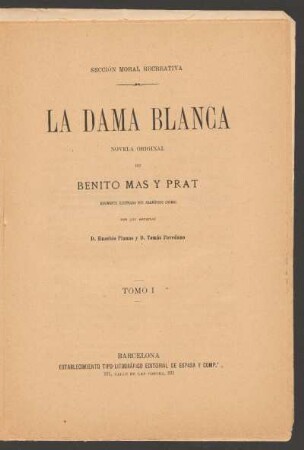 La dama blanca : tomo 1