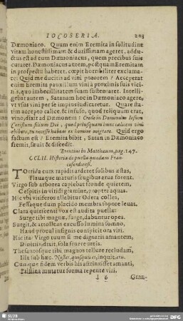 CCLII. Historia de puella quadam Francofordiensi