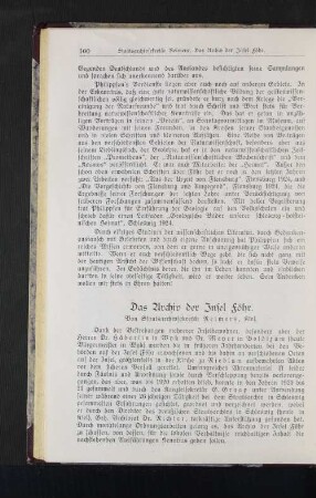Das Archiv der Insel Föhr.