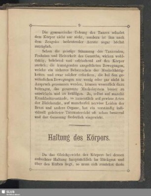 Haltung des Körpers