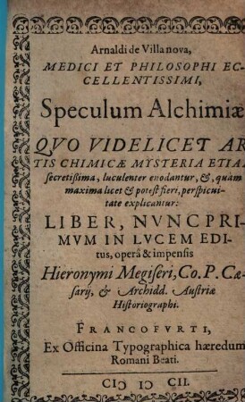 Speculum alchimiae