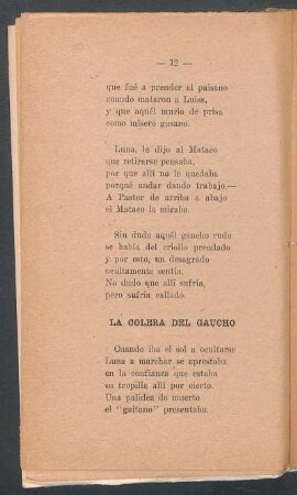 La cólera del gaucho