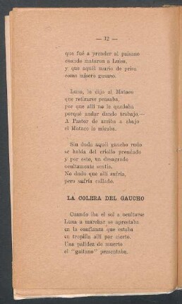 La cólera del gaucho