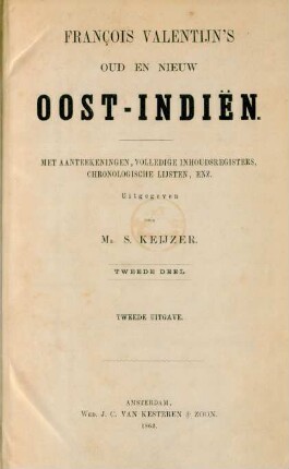 Deel 2: François Valentijn's Oud en nieuw Oost-Indiën