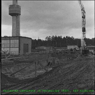 Baustelle des Instituts für Reaktorentwicklung (IRE), von Westen