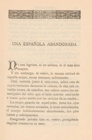 Una espanola abandonada
