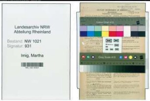Entnazifizierung Martha Imig , geb. 05.04.1902 (Postassistentin)