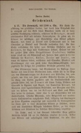 Zweites Kapitel. Griechenland