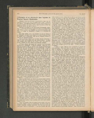 L'Allemagne et ses adversaires dans l'opinion de Houston Stewart Chamberlain.
