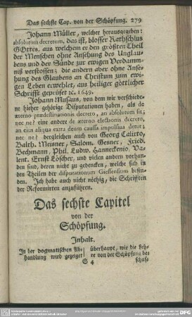Das sechste Capitel von der Schöpfung