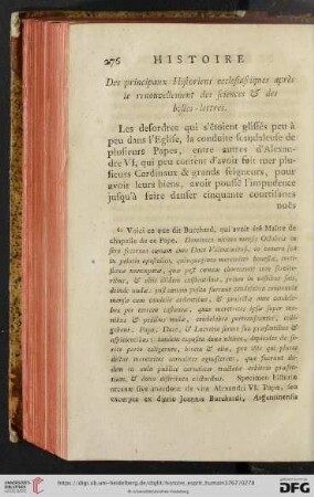 Des principaux Historiens ecclesiastiques après renouvellement [...]