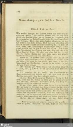 Anmerkungen zum sechsten Bande