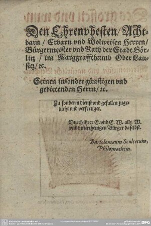 Den Ehrenvhesten/Achtbarn/Erbarn und Wolseisen Herren/...