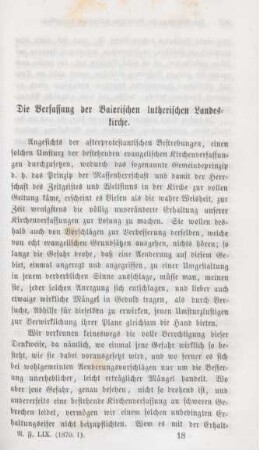 261-286 Die Verfassung der Baierischen lutherischen Landeskirche