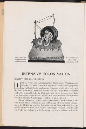 I. Intensive Kolonisation