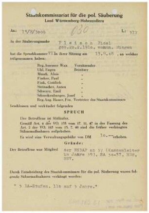 Fleisch, Fridel