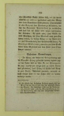 Besondere Bemerkungen