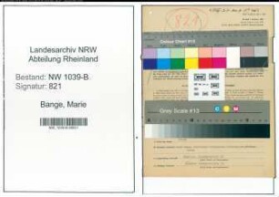 Entnazifizierung Marie Bange , geb. 06.10.1903 ()