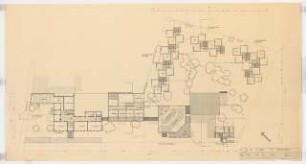 Gartenanlage des Instituts zur Erlangung der Hochschulreife, Oberhausen: Schulgebäude: Grundriss 1. Obergeschoss 1:200