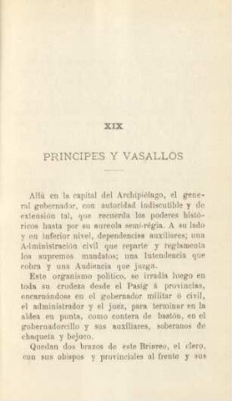 XIX. Principes y vasallos