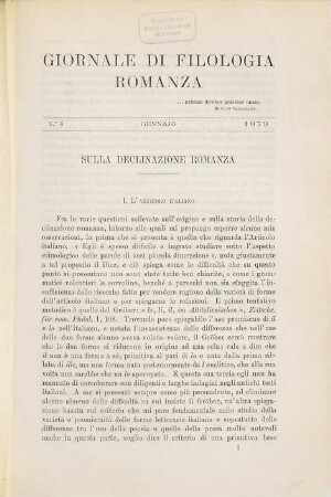 Giornale di filologia romanza. 2. 1879