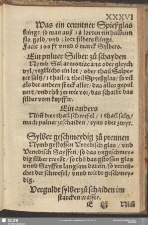 Ein pulver silber zu schayden