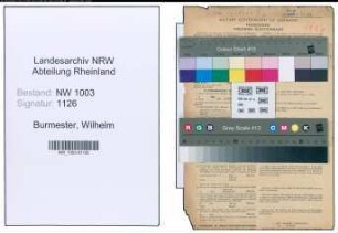 Entnazifizierung Wilhelm Burmester , geb. 03.09.1903 (Stempelmacher)