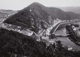 Bad Ems, Stadtansicht : Bad Ems. Stadtteilansicht von oben