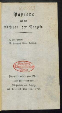 Th. 2: Papiere aus den Archiven der Vorzeit