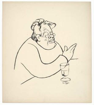 Tuschezeichnung Max Reger