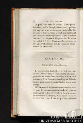 CHAPITRE IX. Conservation des betteraves.