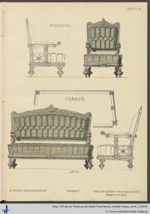 Blatt 11: Fauteuil. Canapé.