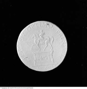 Weihemedaille für das Reiterstandbild des Ranuccio Farnese; Revers: Reiterstandbild des Ranuccio Farnese