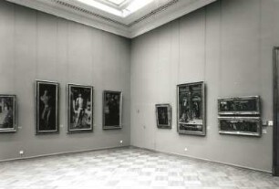 Dresden. Albertinum. Ausstellung "Ausgewählte Werke Alter und Neuer Meister", 1988/1989. Raumaufnahme "Italienische Meister"