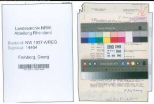 Entnazifizierung Georg Frohberg , geb. 22.01.1899 (Studienrat)