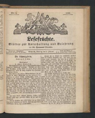 Lesefrüchte. 1867-1868